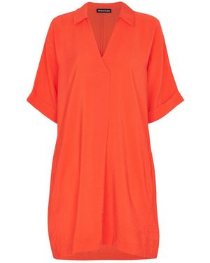 Whistles Melanie Collared Relaxed-Fit Woven Mini Dress