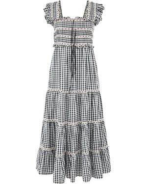 RIXO London Chandra Midi Dress Multi - White