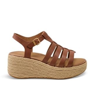 Fitflop Platfforms Espadr. Fisherman Wedge Sandals - Brown