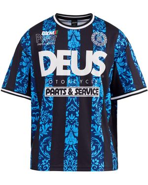 DEUS Nouveau Moto Graphic T-Shirt - Blue
