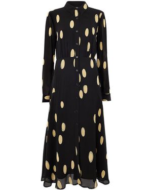 Whistles Abstract Spot Shirt Dress - Black