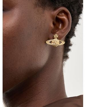 Vivienne Westwood Mini Bas Relief Earrings - Brown