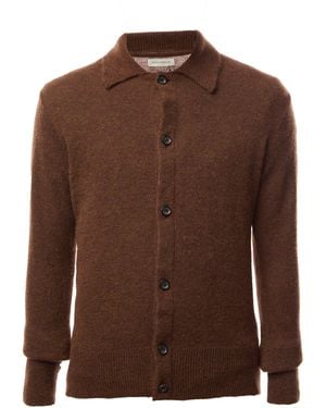 Oliver Spencer Men's Britten Knitted Cardigan - Brown