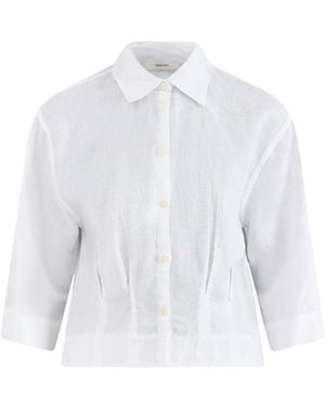 SELECTED Cleo Cropped Shirt - White