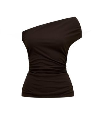 Forever New Mia Mesh Twist Side Top - Black