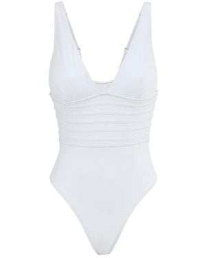 Sea Level De Luxe Plunge Longline Swimsuit - White