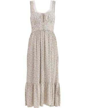 Nobody's Child Heather Midi Dress Printed - White