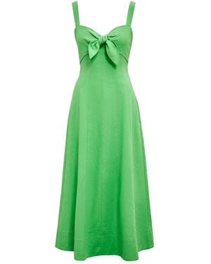 Forever New Kara Tie Front Midi Dress - Green