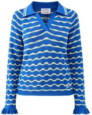 Damson Madder Silvia Polo Jumper - Blue