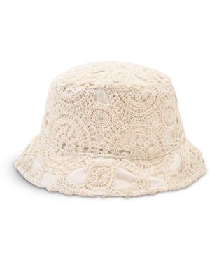 Pieces Carta Bucket Hat - White