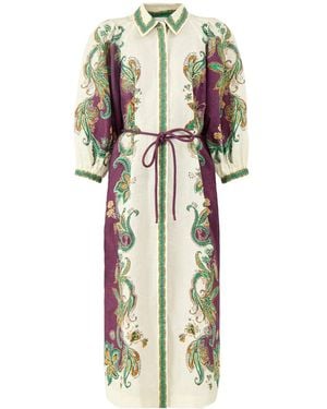 ALÉMAIS Ruthie Shirt Dress, Linen - White