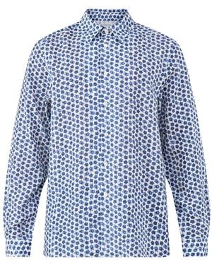 Paul Smith Micro Flowers Shirt - Blue