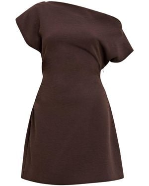 Forever New Danielle Asymmetrical Mini Dress - Brown