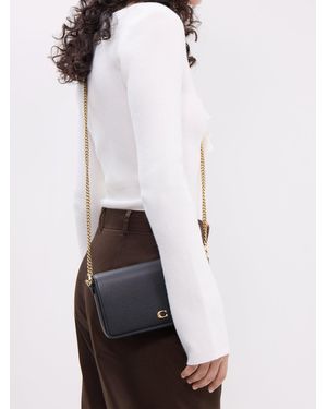 COACH Polished Pebble Essential Crossbody Bag - White