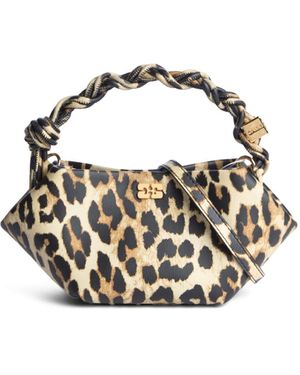 Ganni Women's Leopard Print Mini Bou Bag - Multicolour