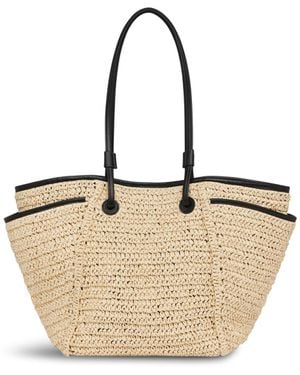 Whistles Zoelle Straw Tote Bag - Natural