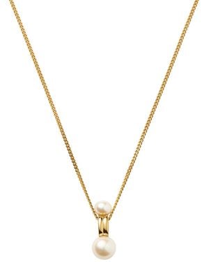 Missoma Women's Pearl Ridge Pendant Chain Necklace - Metallic