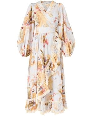 Zimmermann Ascension Frill Midi Dress - White