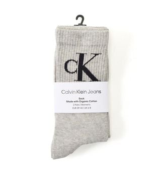 Calvin Klein Sock 2P Monogram - White