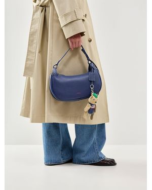 Polo Ralph Lauren Shiny Drum Pebble Logo Bag - Blue