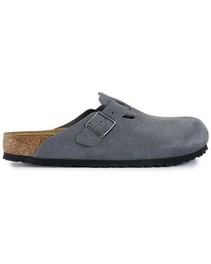 Birkenstock Boston Suede Sandals - Blue