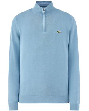 Lacoste Half Zip Knit Jumper - Blue