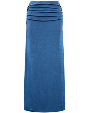 Forever New Arabella Flute Maxi Skirt - Blue