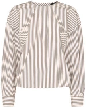 Whistles Women's Kirstie Cotton Stripe Blouse - White