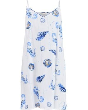 Cyberjammies Sea Horse Stripe Short Nightdress - Blue