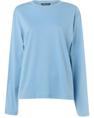 Whistles Relaxed Long Sleeve Tee - Blue