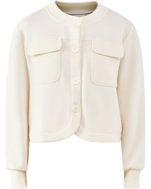 Varley Hartwell Button Through Sweat - White