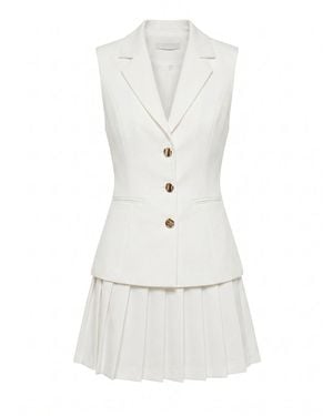 Forever New Lucy Sleeveless Blazer Mini Dress - White