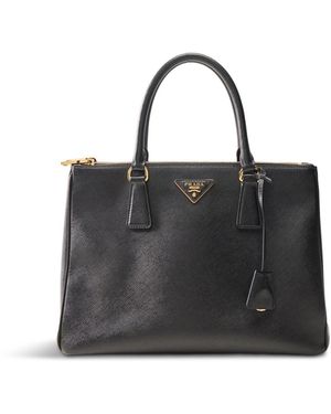 Le Prix Vintage Prada Galleria Large Saffiano Bag - Black