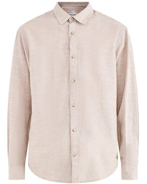 Jack & Jones Summer Linen Blend Shirt Cream - Pink