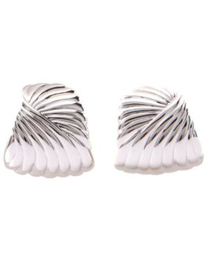 Missoma Ripple Stud Earrings - White