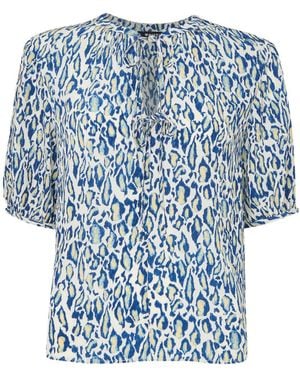 Whistles Women's Flaming Leopard Jessie Blouse - Blue