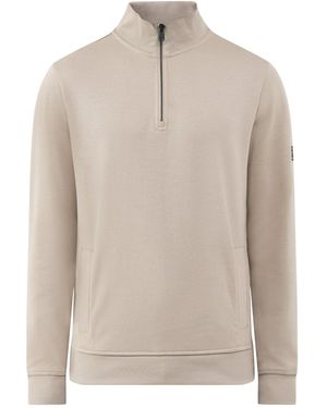Barbour Ilford Interlock Funnel Neck Sweatshirt Cream - White