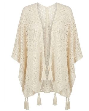 James Lakeland Textured Lattice Kaftan - White
