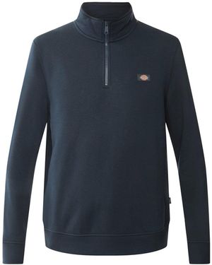 Dickies Oakport Quarter Zip Jumper - Blue