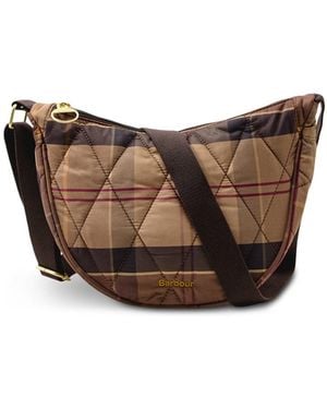 Barbour Healy Tartan Sling Bag - White