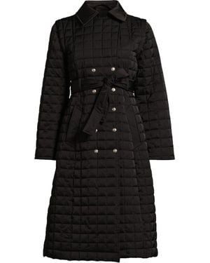 Marella Women's Zolla Quilted Belted Coat - Black