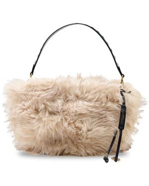 Gianni Chiarini Cleo And Faux-Fur Shoulder Bag Cream - Natural