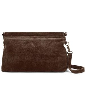 Marlon Alexina Suede Clutch Bag - Brown