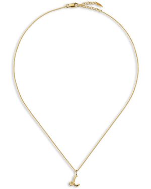 Missoma Curly Molten Mini Initial L Pendant Necklace - White