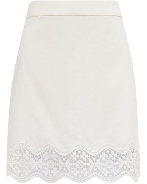 Forever New Skye Trim Detail Mini Skirt - White