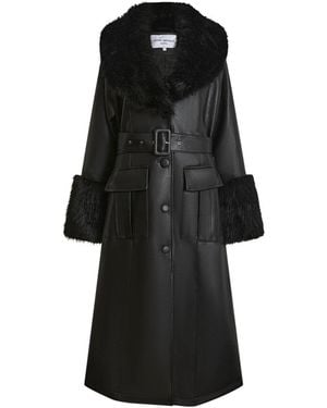 James Lakeland Faux Leather Coat - Black
