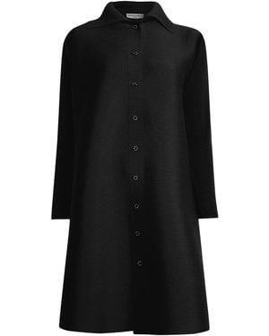 James Lakeland Pleated Short Shirt Dress - Black