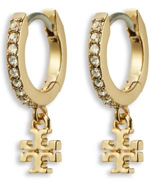 Tory Burch Women's Eleanor huggie Hoop Earrings - Metallic