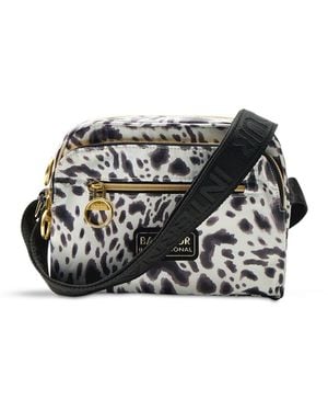 Barbour Boulevard Crossbody Bag Leopard Print - Black