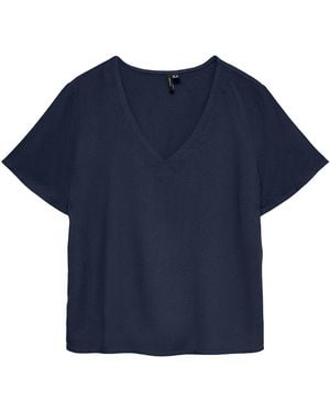 Vero Moda Mymilo V-Neck Top - Blue